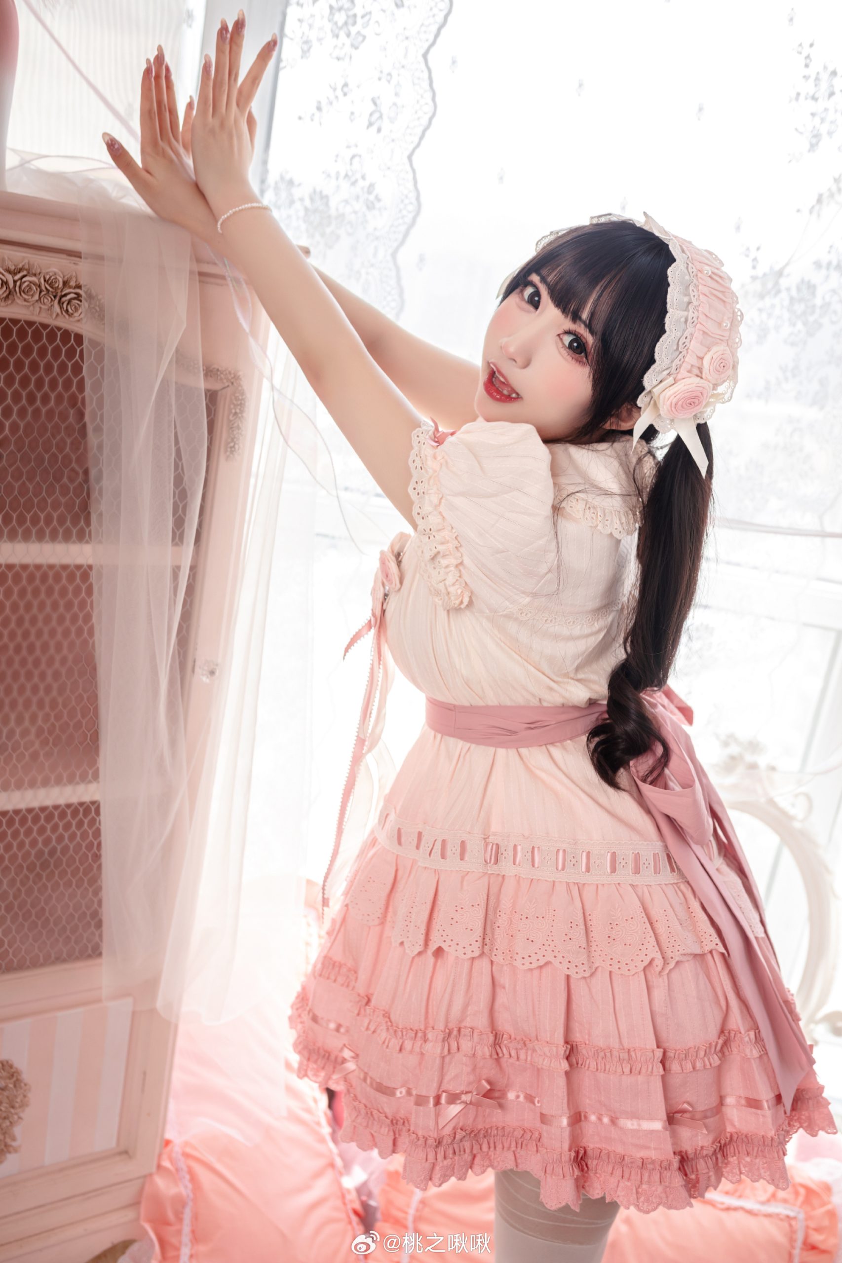 lolita装扮 永远可以穿漂亮小裙子 吃甜甜小蛋糕 @桃之啾啾-米哈社