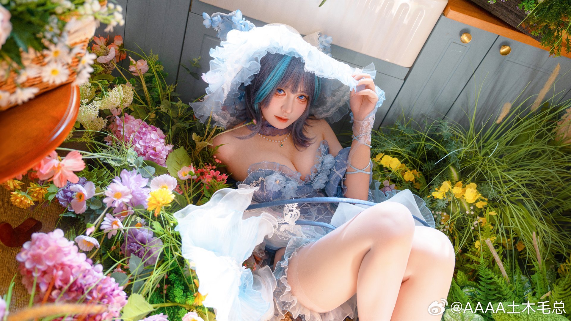 COSPLAY 阳光下的柴郡猫猫也太可爱了 碧蓝航线 柴郡@AAAA土木毛总-米哈社