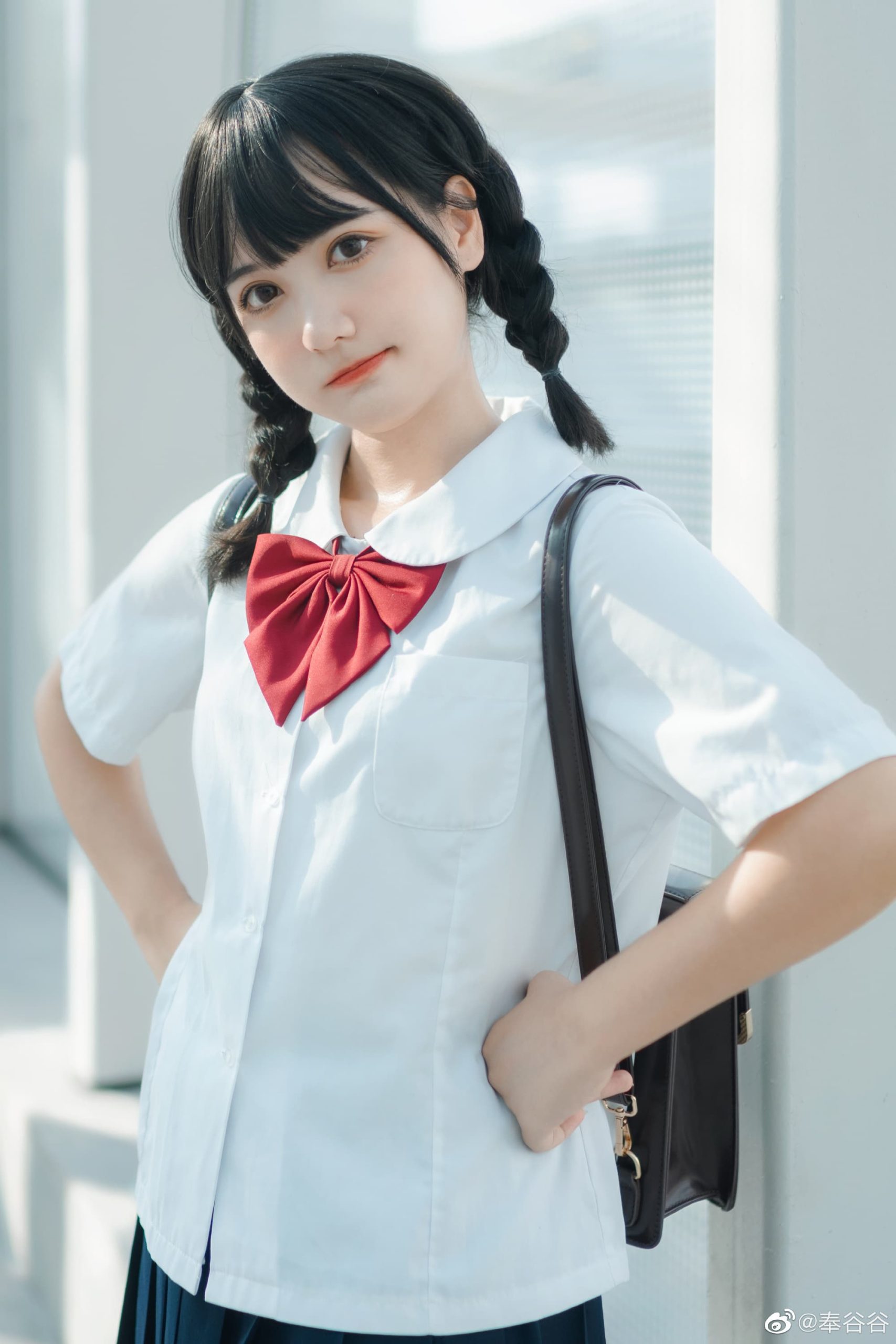 jk 日系写真「 天台的阳光@奉谷谷-米哈社